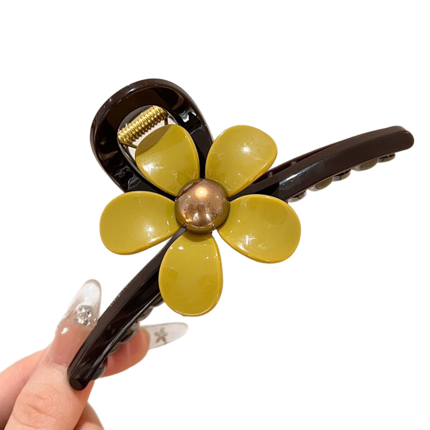 C廠【X103】醋酸花朵抓夾女2026新款高級感後腦勺大號髮量大盤髮鯊魚夾子髮飾
 26.04-3