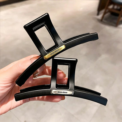 C廠【X510】高品質磨砂黑色抓夾女新款輕奢min鯊魚夾高級感後腦勺盤髮夾頭飾
 26.06-4