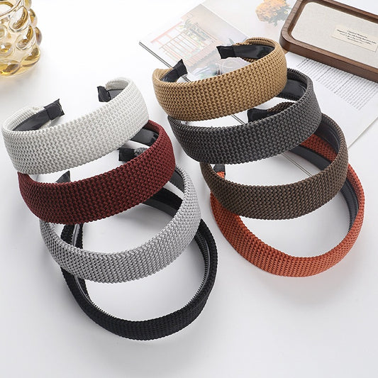 C廠【C305】針織毛線髮箍秋冬寬版髮捆頭飾純色高級感頭扣壓髮卡韓式洋氣頭箍
 25.11-4「C廠-單筆結帳需滿，NT$500出貨(不含運費)」