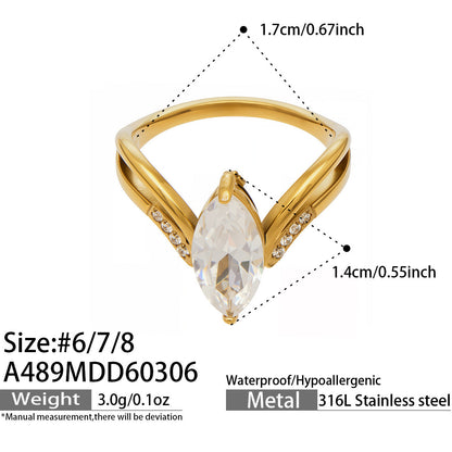 B廠【A489】ins小眾設計超閃5A鋯石戒指幾何形指環歐美網紅熱銷款不鏽鋼飾品
 26.03-2