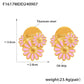 B廠【F1617】歐美INS風菊花耳環18k金鈦鋼小雛菊滴油耳環女式氣質復古耳環 24.09-2