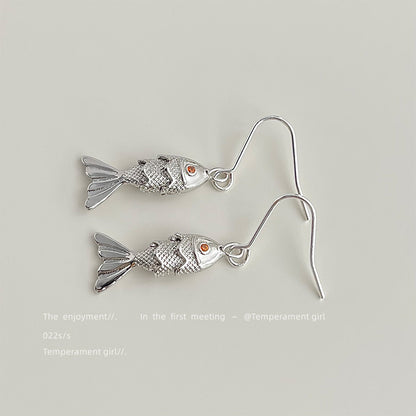 C廠【4605】個性趣味搞怪小魚耳環ins創意小眾網紅新款耳環飾品 24.08-2