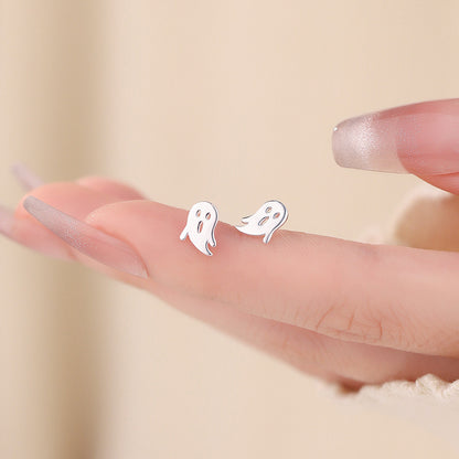 D廠【YC2215E】S925純銀個性幽靈耳環女創意搞怪ins時尚可愛小眾耳飾品 25.01-1