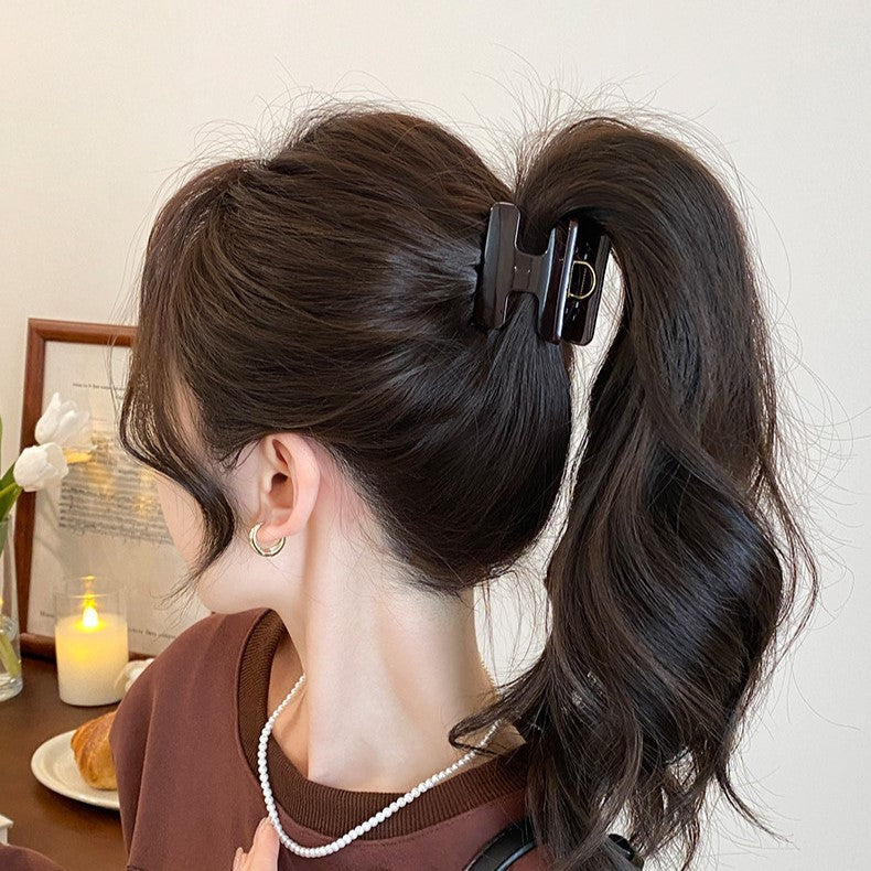 C廠【X131】小號高馬尾H字母抓夾2026高級感髮抓後腦勺半紮髮鯊魚夾髮卡髮飾
 26.04-3