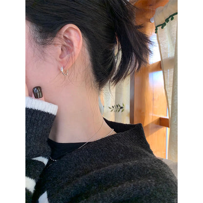 E廠【XDQ10541E】小眾設計馬眼閃鑽耳扣S925純銀精緻優雅鑲鋯石時尚耳環耳環女
 26.01-1