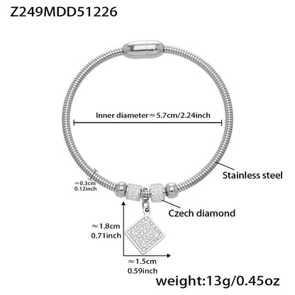 B廠【Z243】歐美時尚氣質女手環輕奢風鋯石生命樹吊墜手鐲不鏽鋼鍍18k真金
 26.01-1