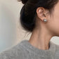 F廠【DQ11240E】S925純銀小眾設計感仿灰珍珠耳環女輕奢感優雅精緻弧度耳環品
 25.09-4