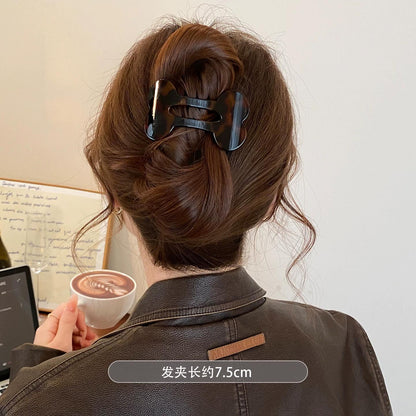 C廠【X766】高級感氣質骨頭抓夾女2026爆款不磕頭扁平鴨嘴夾髮夾懶人時尚髮抓
 26.08-4「C廠-單筆結帳需滿，NT$500出貨(不含運費)」