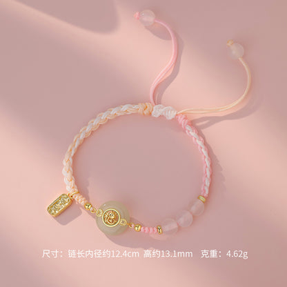 D廠【YC0961N】原創純銀S925福到平安扣福馬耳環氣質鎖骨鍊和田玉手鍊首飾
 26.01-1