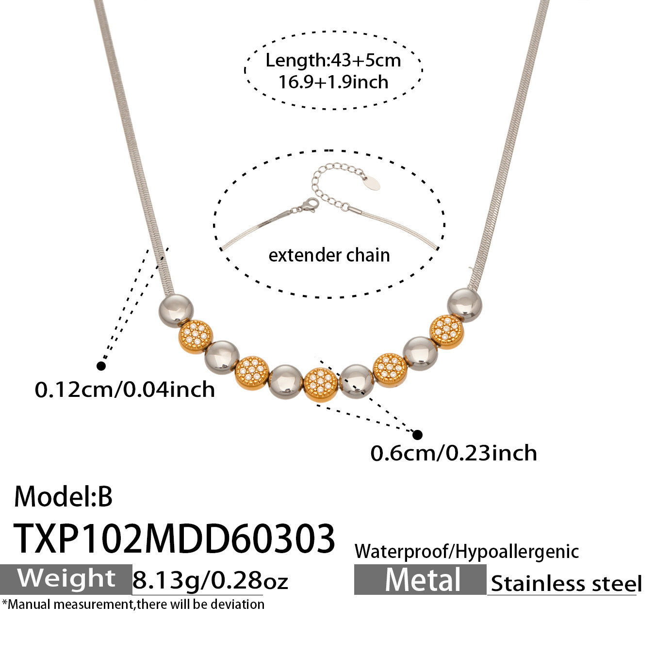 B廠【TXP102】歐美ins時尚小眾設計微鑲鋯石五角星拼色項鍊手鍊套裝不銹鋼飾品
 26.03-2