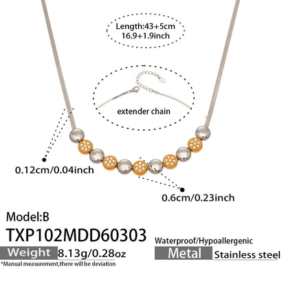 B廠【TXP102】歐美ins時尚小眾設計微鑲鋯石五角星拼色項鍊手鍊套裝不銹鋼飾品
 26.03-2