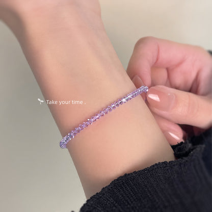 A廠【5628】真的施華洛水晶！實體巨閃巨亮很細節！高級感簡約輕奢風手串手鍊 25.02-4