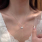 F廠【DQ1189N】復古設計感日系仿珍珠項鍊女S925純銀氣質輕奢鋯石百搭鎖骨鏈 25.08-2