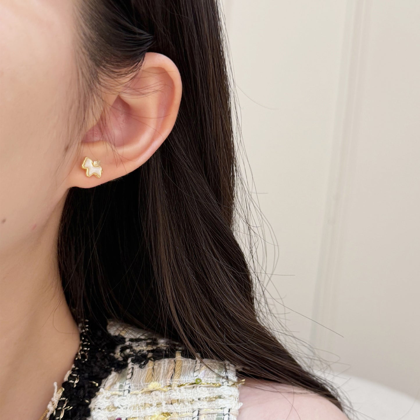 E廠【XDQ10161E】925純銀貝殼小馬項鍊女小清新百搭耳環本命年生肖馬爾飾
 25.12-2