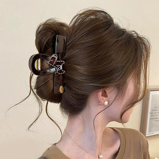 C廠【X114】線條小馬抓夾女後腦勺頭髮鯊魚夾高級感髮量大2026新款盤髮夾頭飾
 26.04-3