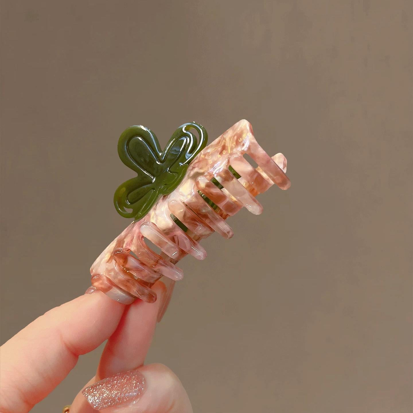 C廠【X127】韓國優雅醋酸抓夾花朵半紮髮夾2026新款品質小號鯊魚夾盤髮夾髮卡
 26.04-3