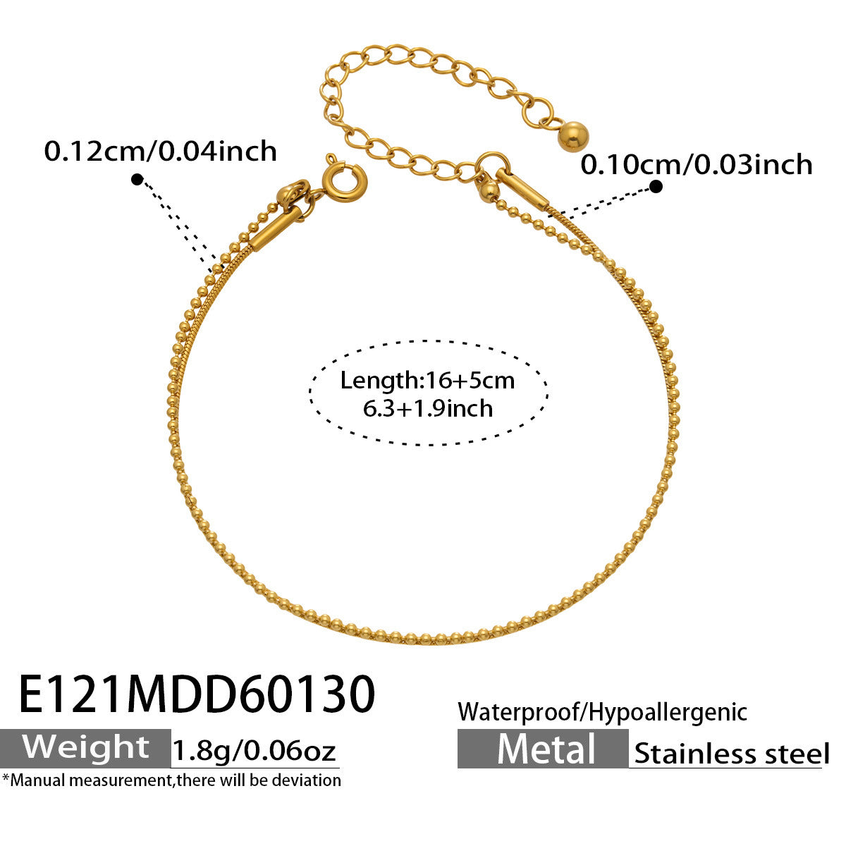 B廠【E121】歐美風不銹鋼S鏈方蛇鏈手鍊雙層疊戴chic時尚輕奢百搭個性手飾女
 26.02-1