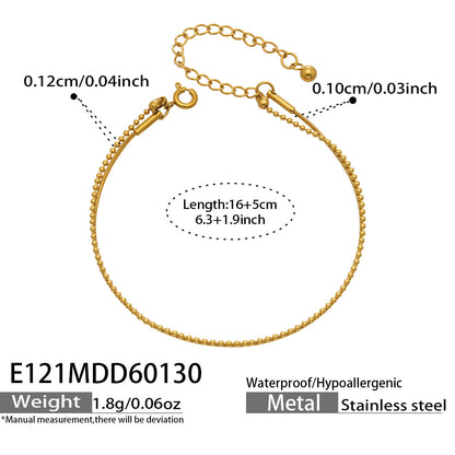 B廠【E121】歐美風不銹鋼S鏈方蛇鏈手鍊雙層疊戴chic時尚輕奢百搭個性手飾女
 26.02-1