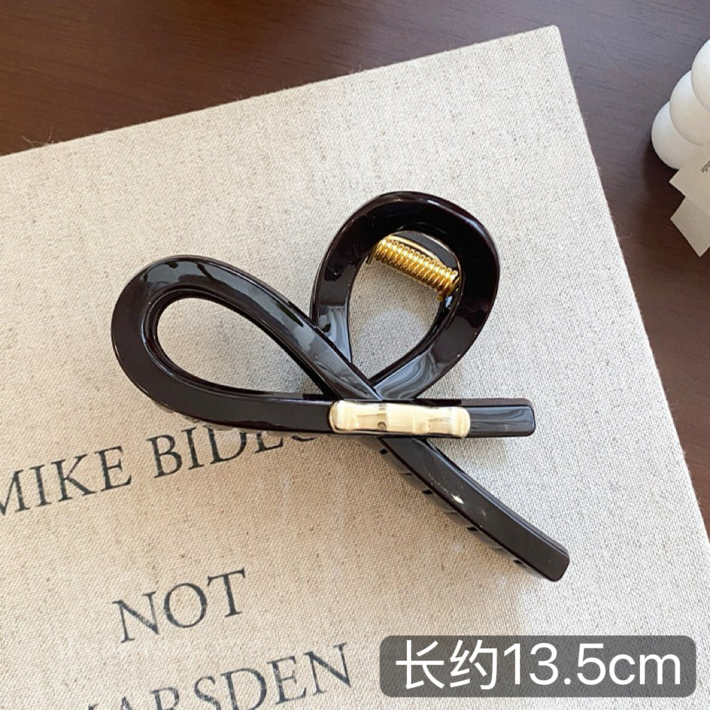 C廠【X286】蝴蝶結抓夾女高級感頭髮鯊魚夾2026新款後腦勺盤髮夾後腦勺髮飾
 26.05-3