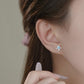 E廠【YC8828E】S999足銀輕奢藍鑽花朵耳環女甜美可愛清新高級感耳環耳環 25.04-3
