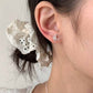 F廠【DQ10759E】簡約小眾蝴蝶結月亮耳環女S925純銀甜美輕奢感月牙百搭耳飾潮 25.04-4