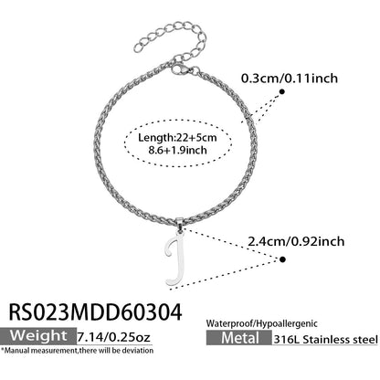 B廠【RS023】ins小眾時尚設計新款26字吊墜腳鍊不銹鋼材質歐美個性簡約腳飾
 26.03-2