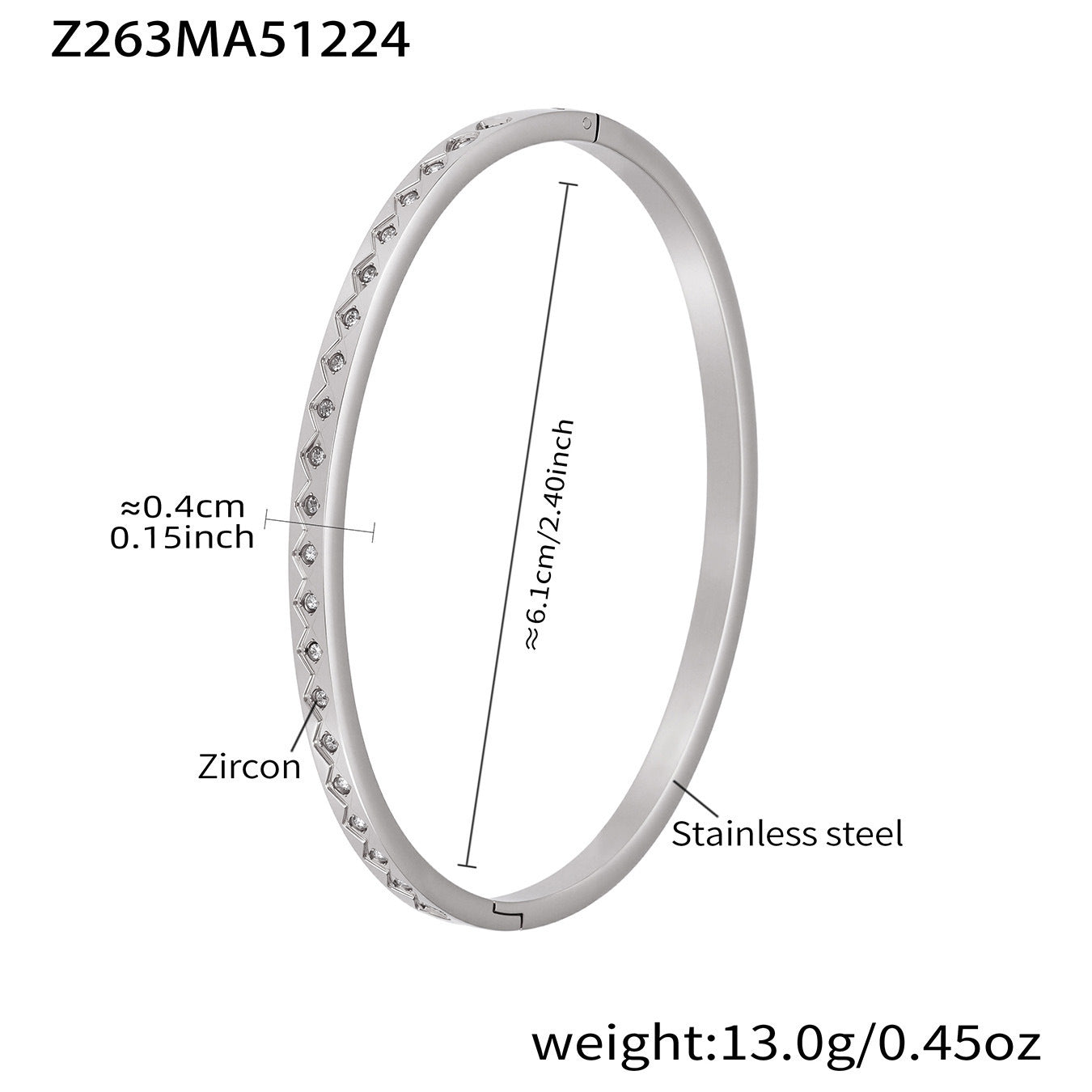 B廠【Z086】不鏽鋼5A鋯石幾何形手鐲鍍18k真金多手環組合 跨國時尚百搭首飾
 26.01-1