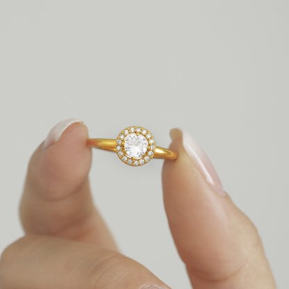 B廠【XA011】不鏽鋼側開口5A鋯石閃鑽戒指PVD電鍍食指戒輕奢感珠寶配件 25.03-3