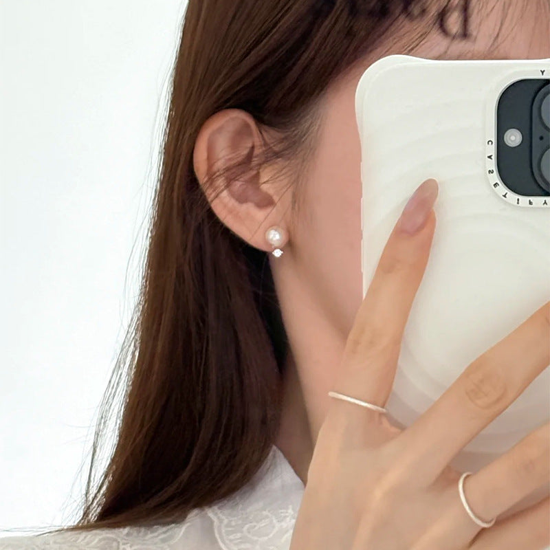 E廠【XDQ10944E】韓版小眾設計仿珍珠鋯石耳環女S925純銀氣質百搭通勤耳飾ins
 25.11-4