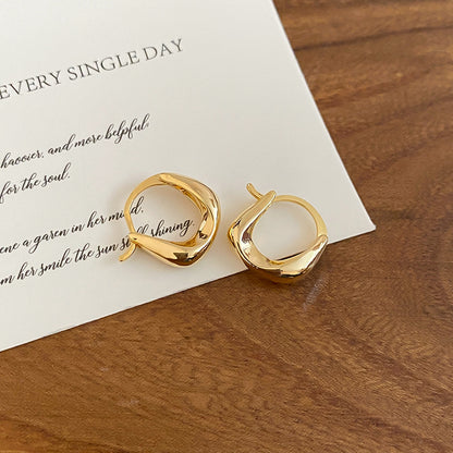 A廠【WE5033】18K真金電鍍U型耳扣休閒簡約冷淡風氣質耳環耳環輕奢高級感耳飾女
 25.10-5