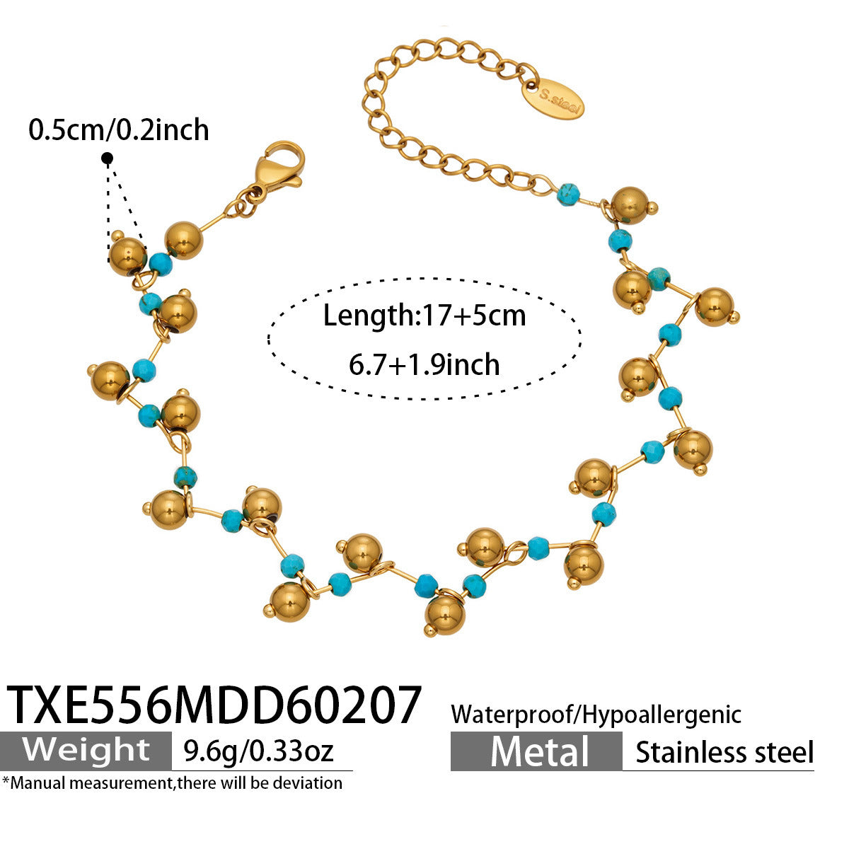 B廠【TXP556】歐美ins小眾時尚設計天然切割水晶石手工項鍊手鍊套裝不鏽鋼飾品
 26.03-2