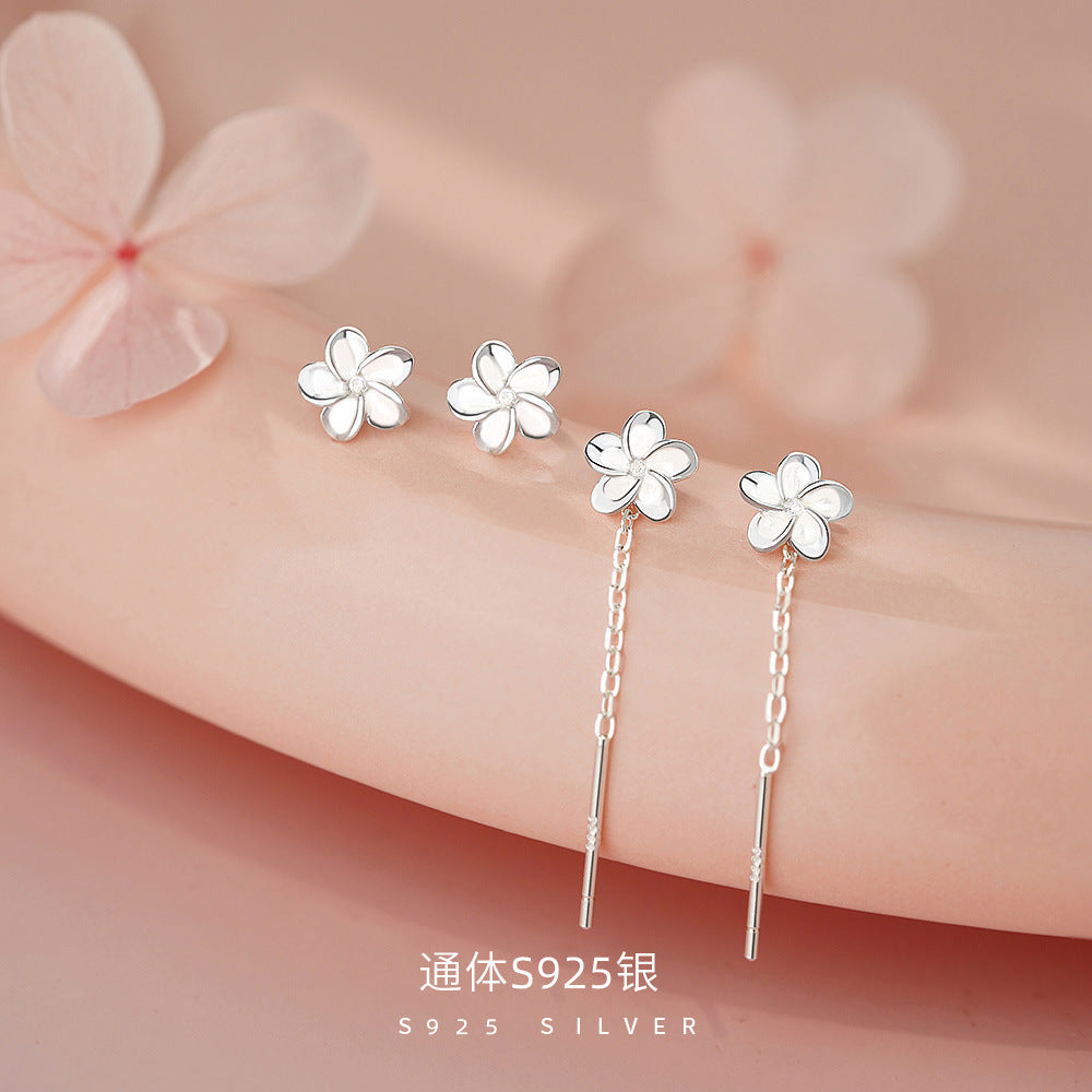D廠【YC2484E】純銀S925花朵耳環耳線田園風甜美新款簡約日常精美養耳洞耳飾
 26.05-3