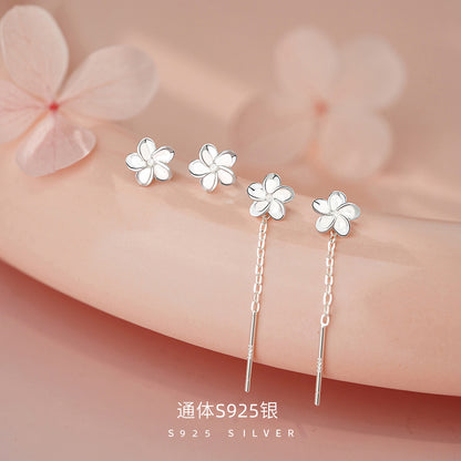 D廠【YC2484E】純銀S925花朵耳環耳線田園風甜美新款簡約日常精美養耳洞耳飾
 26.05-3