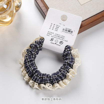 C廠【B482】卡片裝髮飾高級感小香風頭繩氣質蕾絲蕾絲花邊小腸圈皮筋髮圈高馬尾髮繩
 25.10-5「C廠-單筆結帳需滿，NT$500出貨(不含運費)」