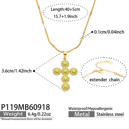 B廠【P119】 復古愛心微鑲鋯石十字架鎖骨鏈項鍊
 26.09-4