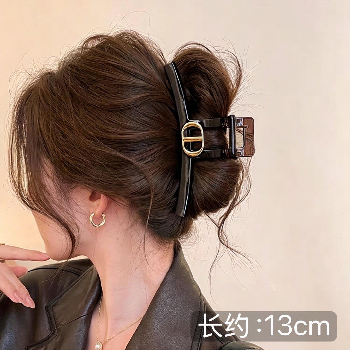 C廠【X494】輕奢金標豬鼻子抓夾女高級感大號盤髮夾2026新款髮量大鯊魚夾髮飾
 26.06-4