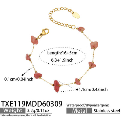 B廠【TXP114】多巴胺彩色小方塊碎石手工製作串珠項鍊手鍊套裝歐美簡約時尚飾品
 26.03-3