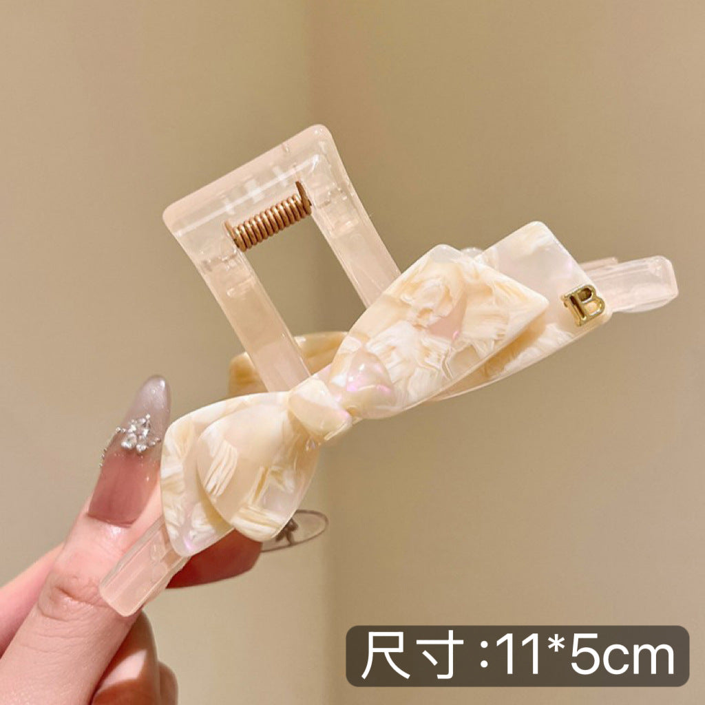 C廠【X240】韓國醋酸蝴蝶結抓夾女2026新款高級感髮夾後腦勺髮量大盤髮鯊魚夾
 26.05-2「C廠-單筆結帳需滿，NT$500出貨(不含運費)」