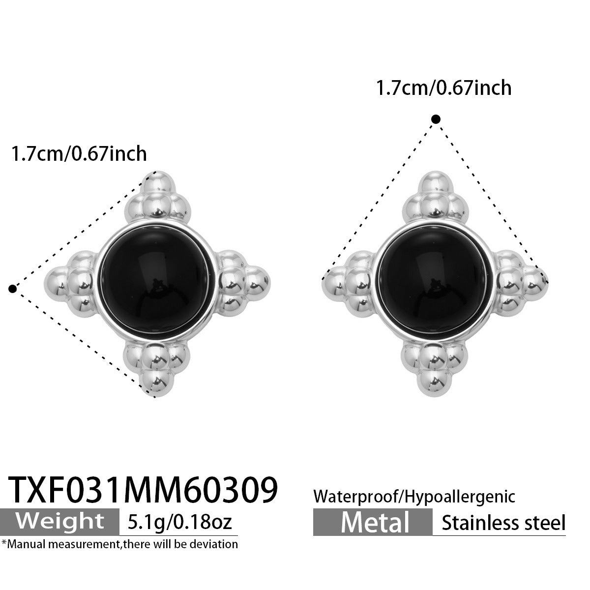 B廠【TXP031】新中式簡約黑瑪瑙吊墜耳環古風新品不銹鋼項鍊小眾設計感飾品套裝
 26.03-3