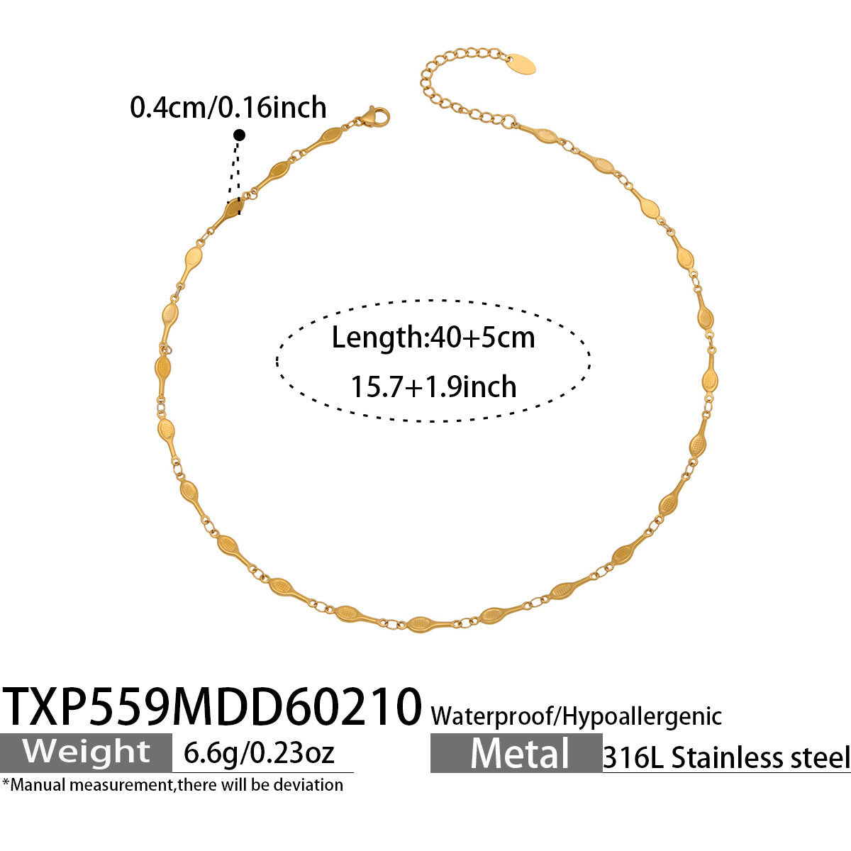 B廠【TXP559】歐美風時尚多巴胺撞色鎖骨項鍊手鍊不鏽鋼滴油材質簡約個性設計感
 26.03-2