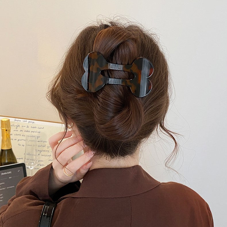 C廠【X766】高級感氣質骨頭抓夾女2026爆款不磕頭扁平鴨嘴夾髮夾懶人時尚髮抓
 26.08-4「C廠-單筆結帳需滿，NT$500出貨(不含運費)」