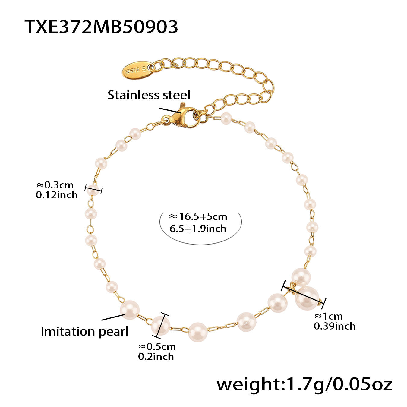 B廠【TXP372】跨境櫻桃愛心手工串仿珍珠項鍊手鍊套裝小眾設計不銹鋼材質
 25.09-2