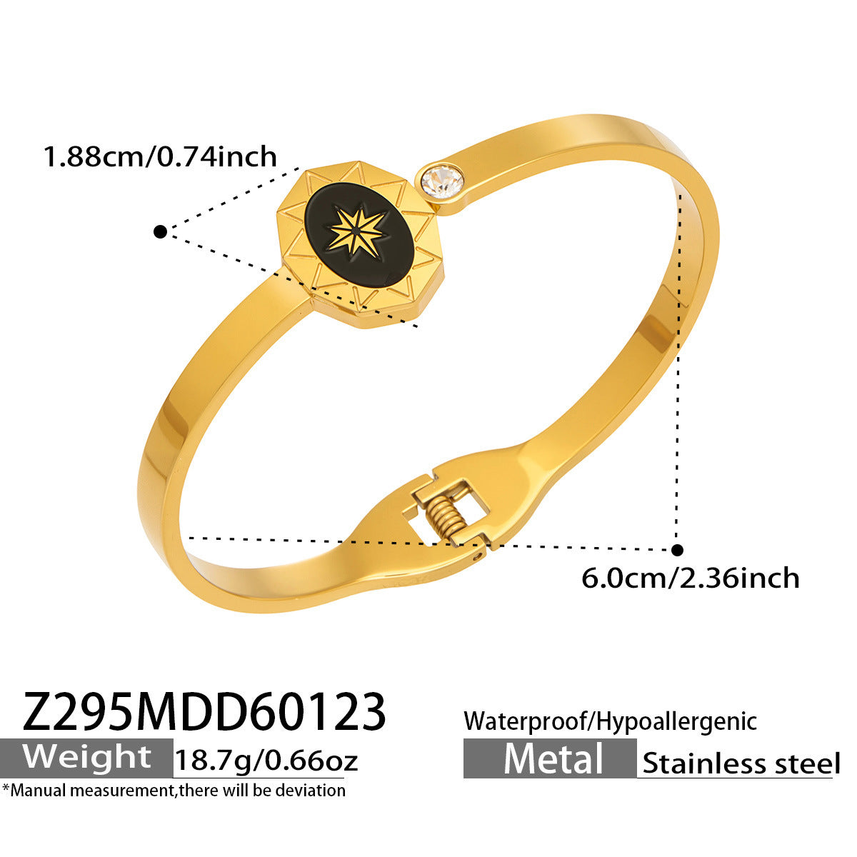 B廠【Z287】歐美時尚綠松石創意藍色眼睛大小圓形開口手鐲組合小眾高級感飾品
 26.01-4