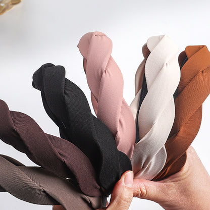 C廠【C307】秋冬復古麻花辮子髮箍女高級感美拉德髮飾頭扣壓髮卡高顱頂頭箍
 25.11-4「C廠-單筆結帳需滿，NT$500出貨(不含運費)」