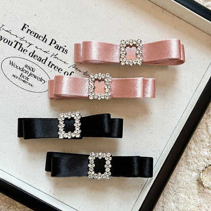 C廠【Q3】閃鑽方扣蝴蝶結髮夾女輕奢氣質髮卡2026全新側邊夾瀏海夾高階頭飾
 26.04-3