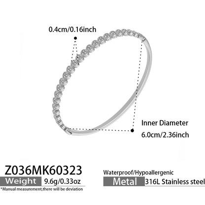 B廠【Z007】跨境熱銷微鑲鋯石環形細圈手鐲組合 精緻氣質簡約設計感手環
 26.04-1