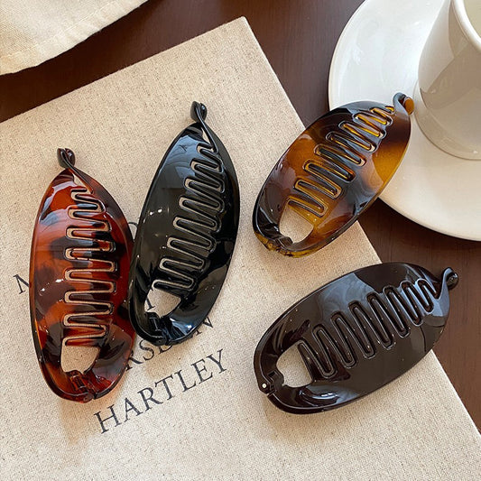 C廠【P108】簡約帶齒髮夾女2026新款香蕉夾高級感馬尾夾抓夾後腦勺豎夾扭扭夾
 26.03-3