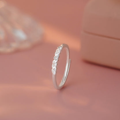 D廠【YC3353R】S925純銀復古愛心戒指女小眾設計高級感不掉色簡約開口戒 25.03-4