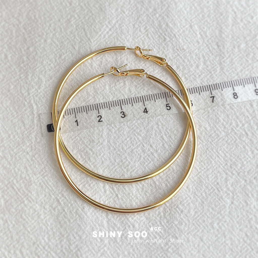 A廠【7120】極簡主義時尚高級感簡約圓大耳環個性小眾ins冷淡風耳飾女
 25.11-3