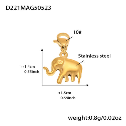 B廠 【E637】新款不鏽鋼大象花朵多配件空心DIY手鍊鍍18k真金不掉色飾品 25.06-1